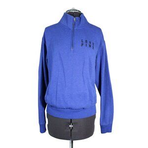 PINK Victoria's Secret women's mock neck 1/2 zip relaxed fit pullover sweatshirt